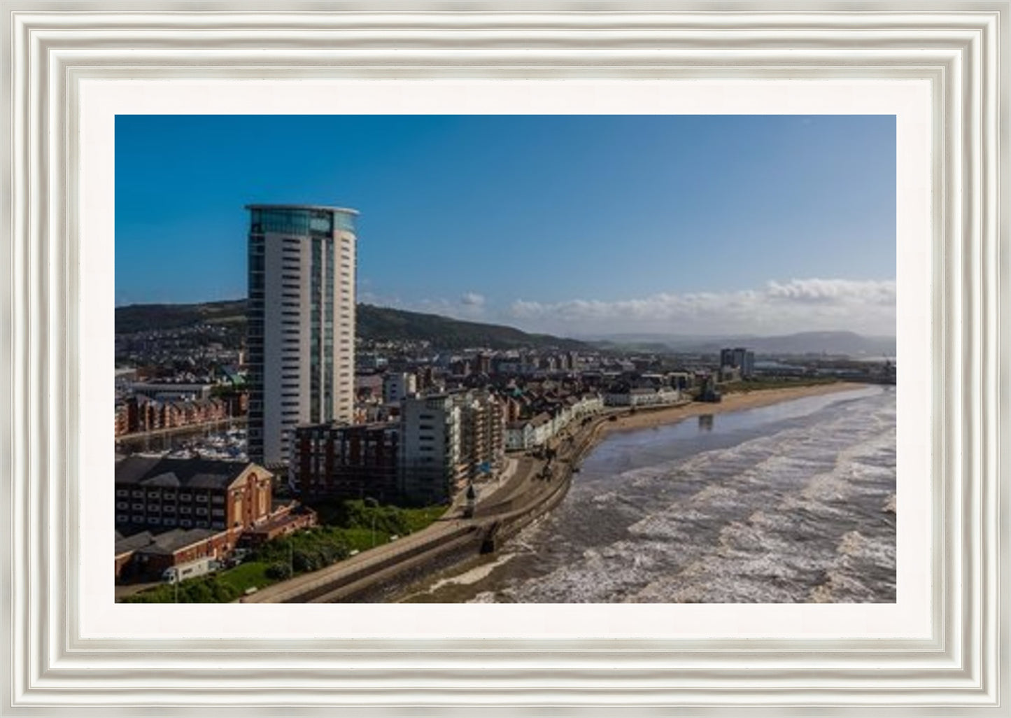 Aerial view of Swansea Bay & City Centre