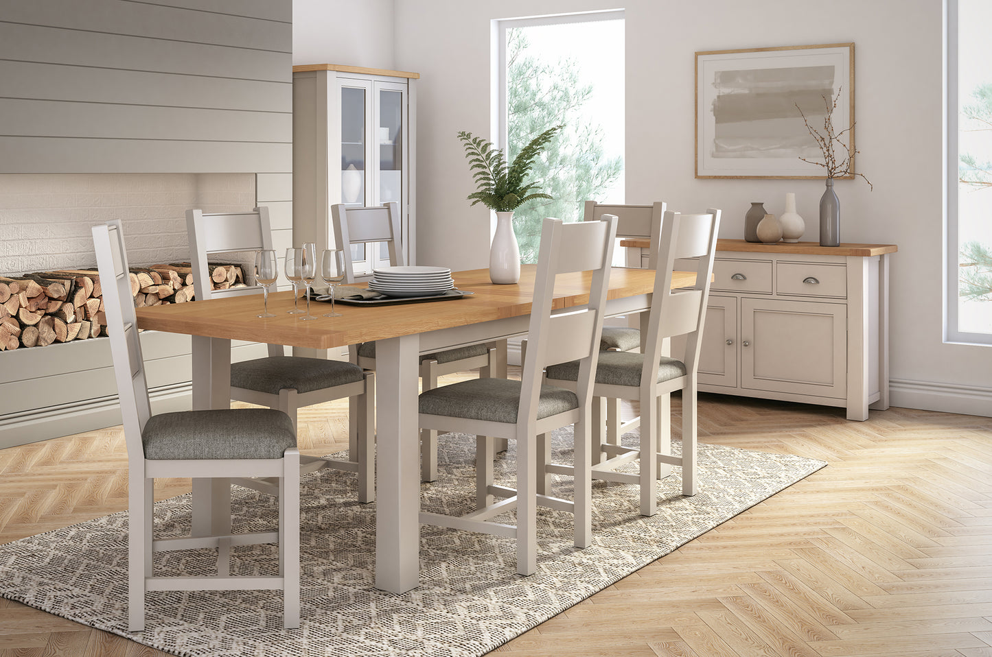 Amberly Extending Table 1200/1650 (4 chairs)