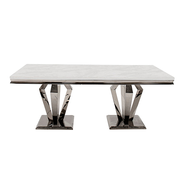 Arturo Dining Table - Cream 1800 with 6 chairs