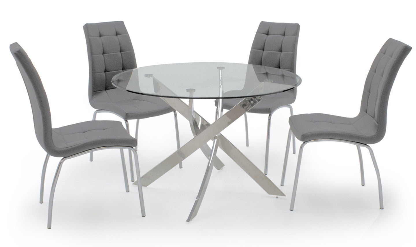 Kalmar Round Dining Table 1100 (4 chairs) – Global Interiors