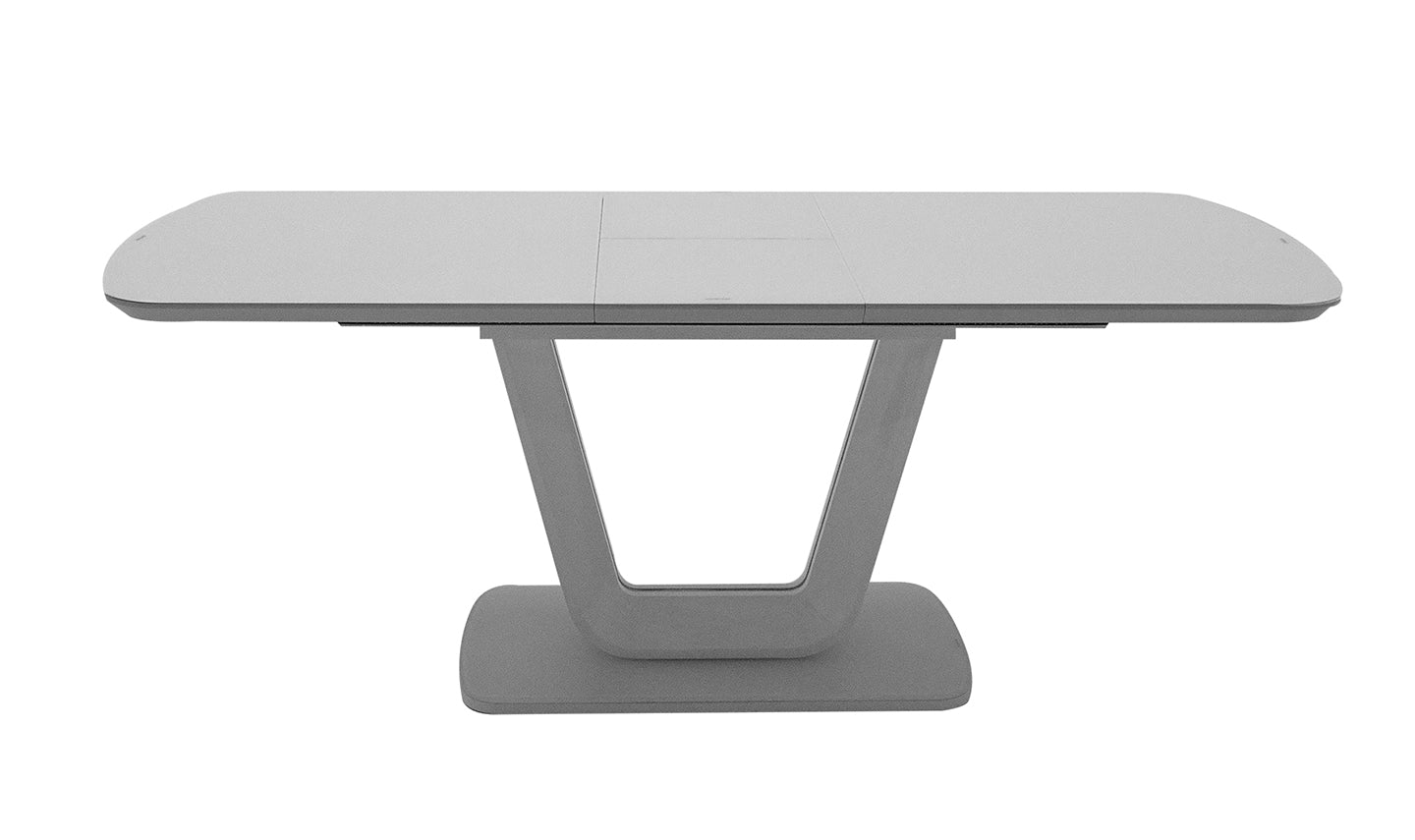 Lazzaro Dining Table Ext - Light Grey Matt 1200/1600 (4 chairs)