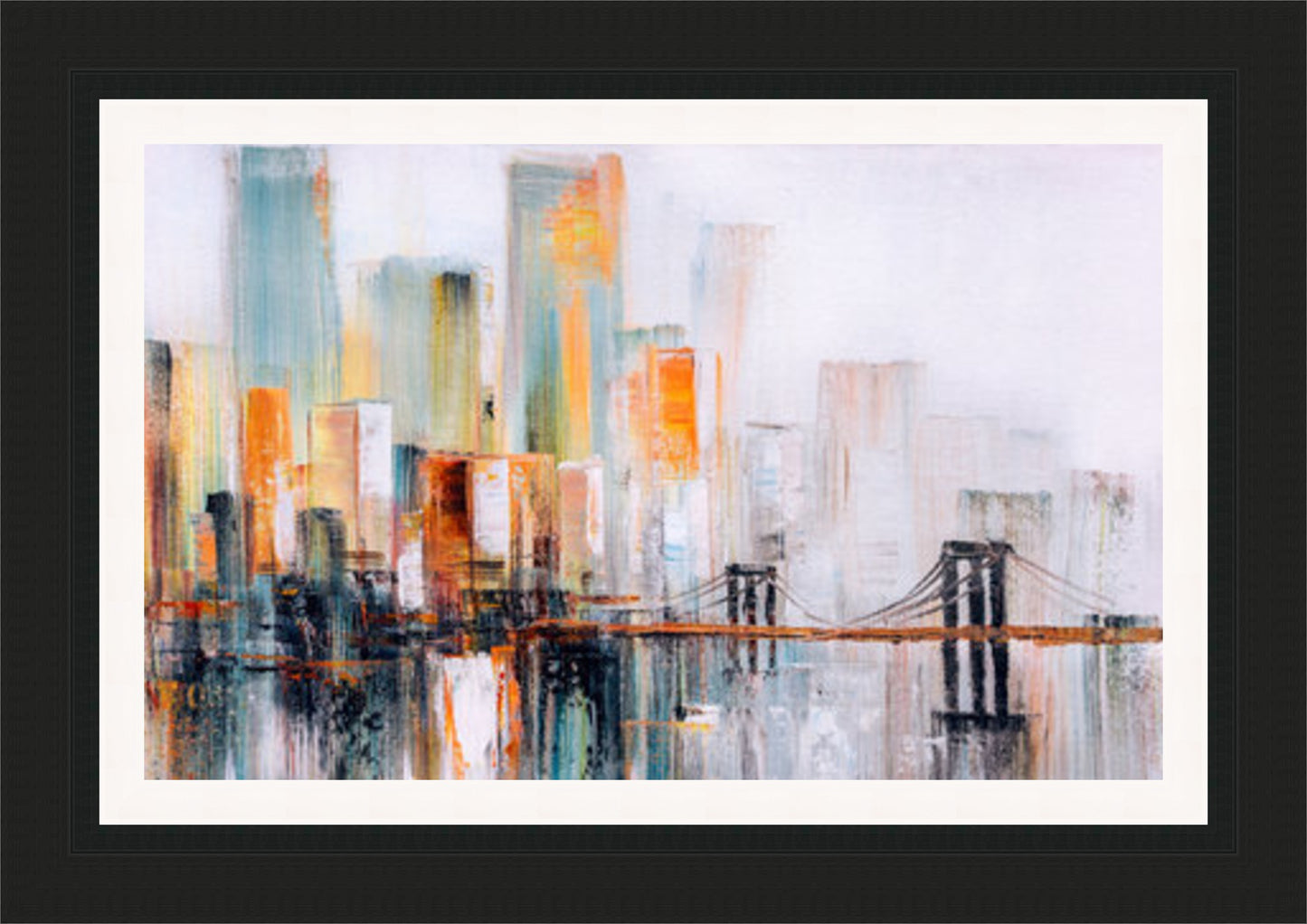 Oil Painting of Brooklyn Bridge (Frame 2051 Grade 2)