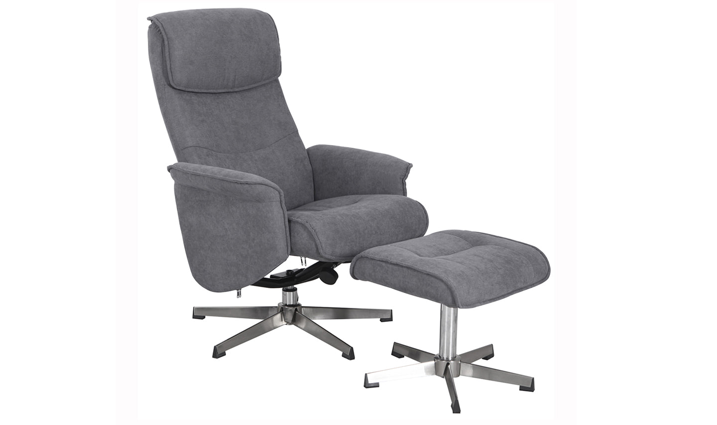Rayna recliner with footstool