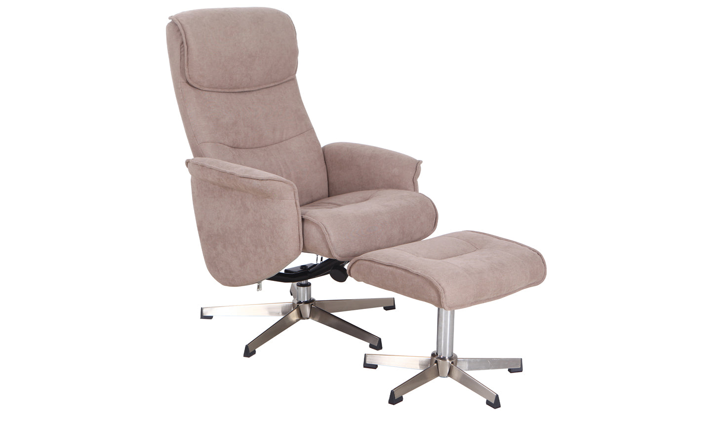 Rayna recliner with footstool