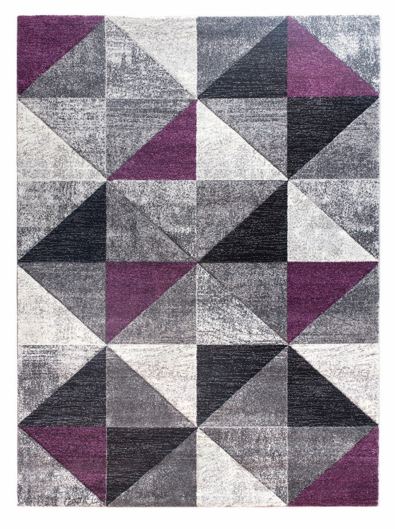 IMPULSE TRIAD PURPLE/GREY GEOMETRIC TRIANGLES
