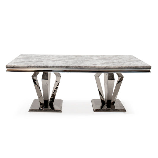 Arturo Dining Table - Grey 1600 with 6 chairs