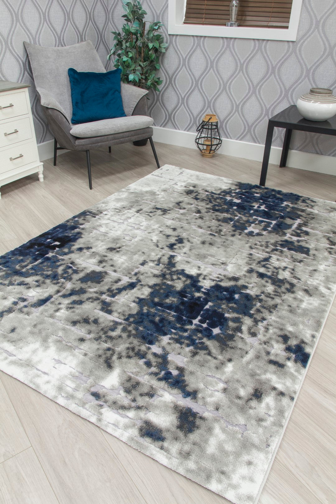 BELLINI MIRAGE RUG...LIGHT GREY NAVY