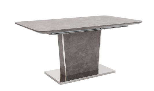 Beppe Dining Table Ext - Light Grey Concrete Effect 1200/1600