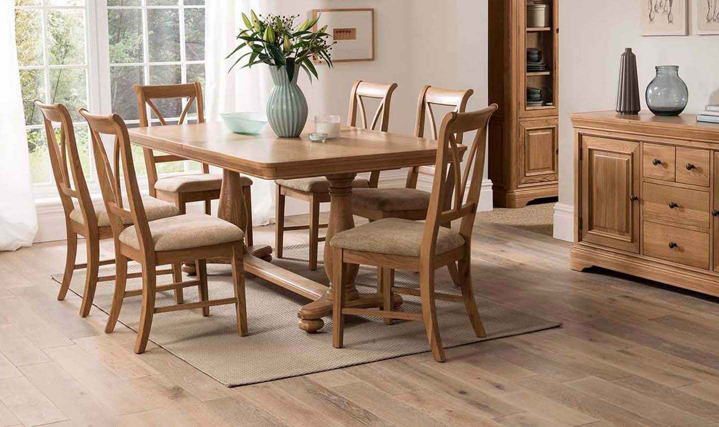 Carmen Extending Dining Table 1800/2300 (6 chairs)