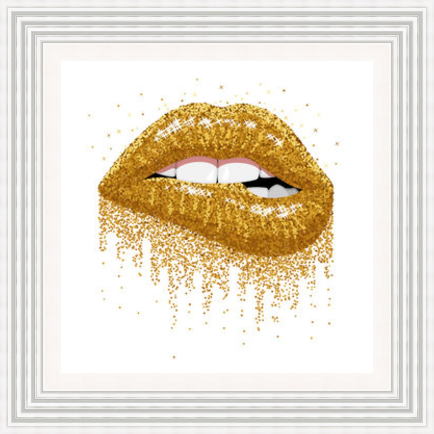 Glittery Gold Lips