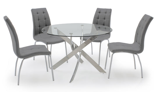 Kalmar Round Dining Table 1100 (4 chairs)