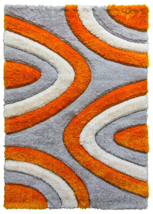 LUXUS RIPPLE RUG MULTI-ORANGE