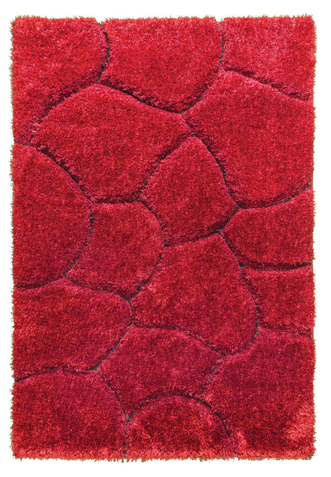 LUXUS STONES RUG RED