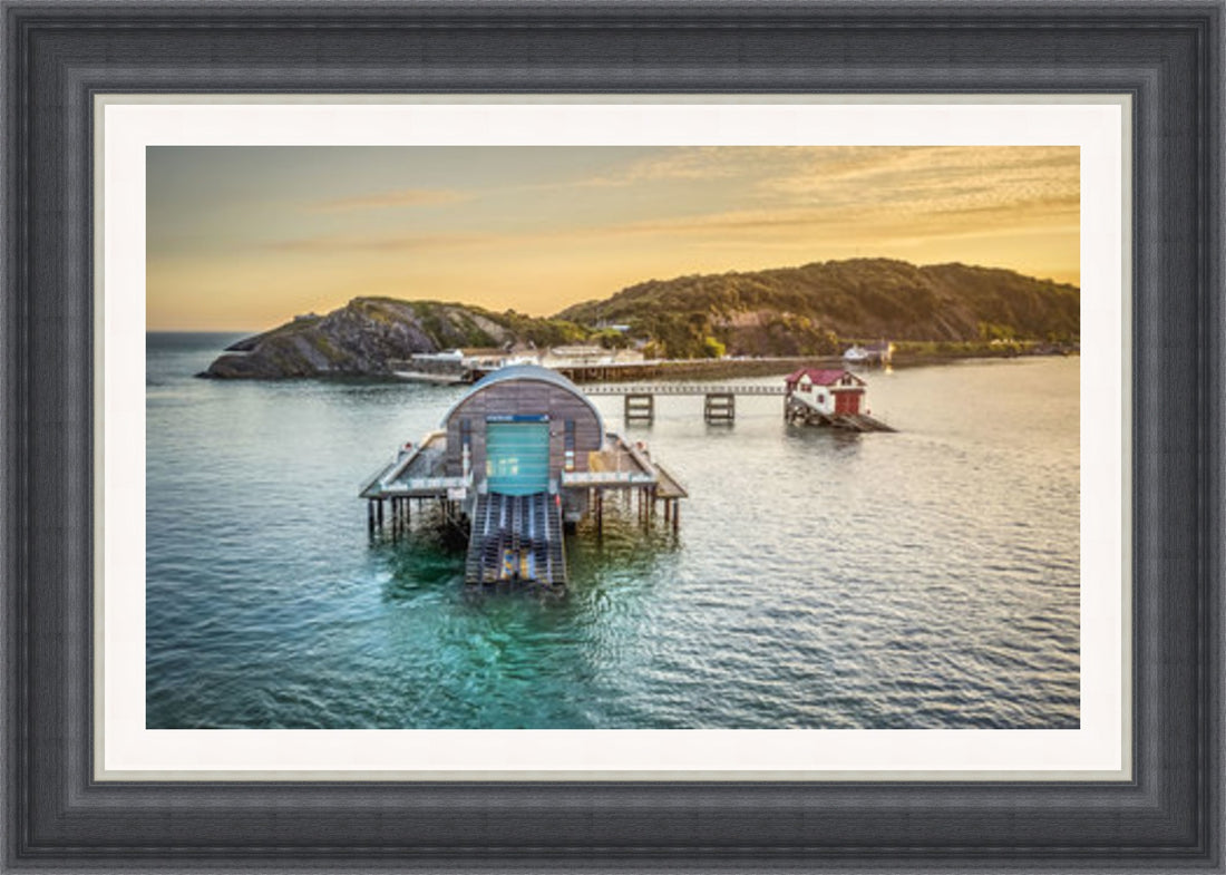 Mumbles Lifeboat Station Old&New (Frame 2217 Grade 2) – Global Interiors