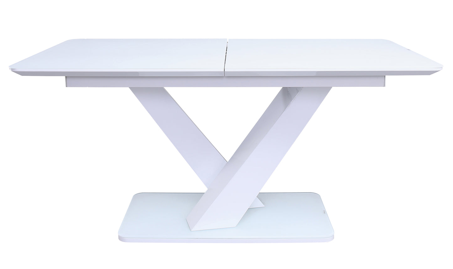 Rafael Dining Table Ext - White Gloss 1200/1600