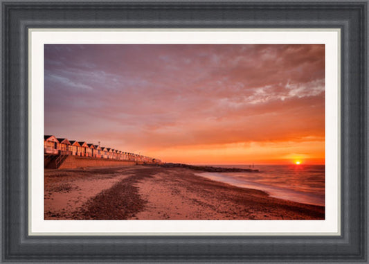 Beach huts in Southwold at sunrise (Frame: 2218 Grade 2)