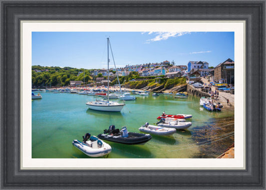 New Quay harbour on a Summers day, Ceredigion (Frame: 2218 Grade 2)