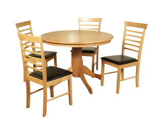 Hanover large round dining set 4 chairs