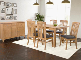 Kilkenny oak dining set 160 with 6 chairs