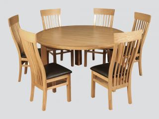 Treviso 150cm Round Dining Set (6 Chairs)