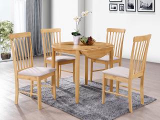 Cologne round dropleaf dining set (4 chairs)
