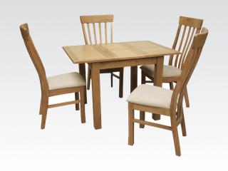 Kilmore Oak 80cm ext set 4 chairs